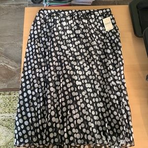 New w/Tags Coldwater Creek polka dot pleated skirt